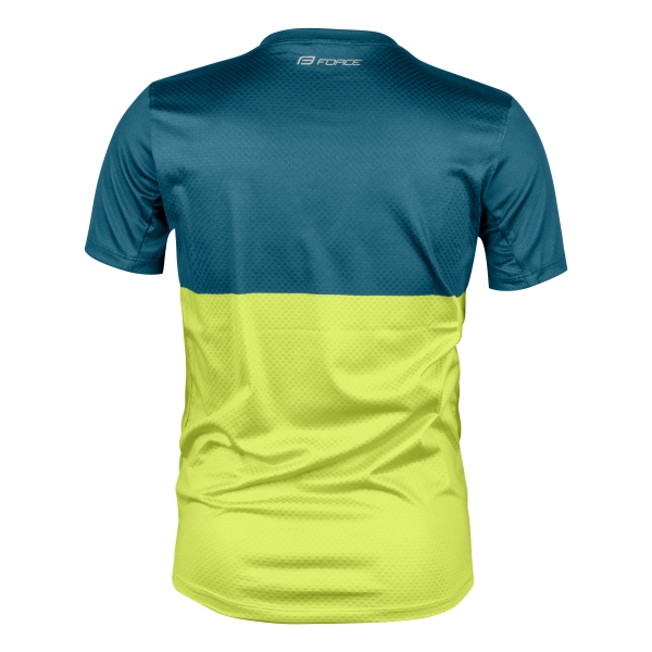 dres FORCE KID MTB CHEERY, modro-limetkový